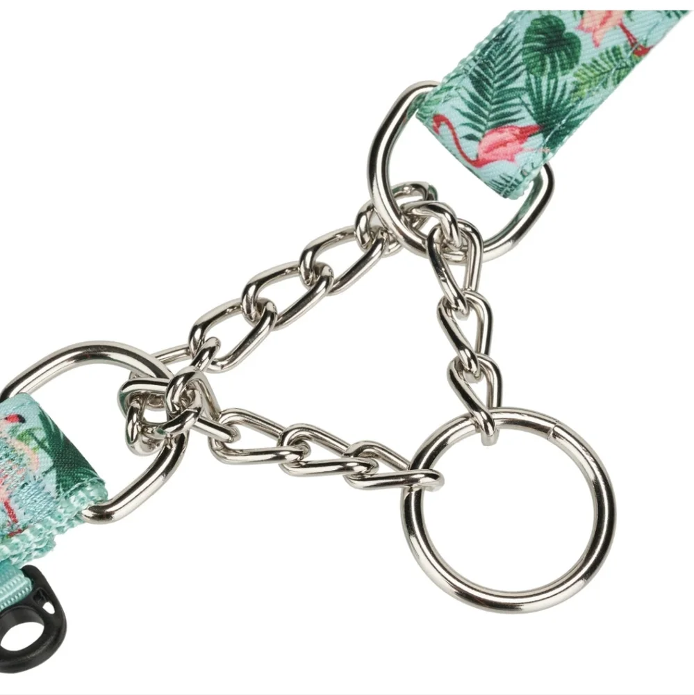 NWT Amazon Yudote Dog Collar Martingale Flamingo Print Sz S